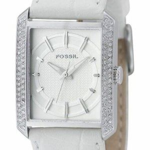 FOSSIL Ladies Silver and Rhinestone Watch